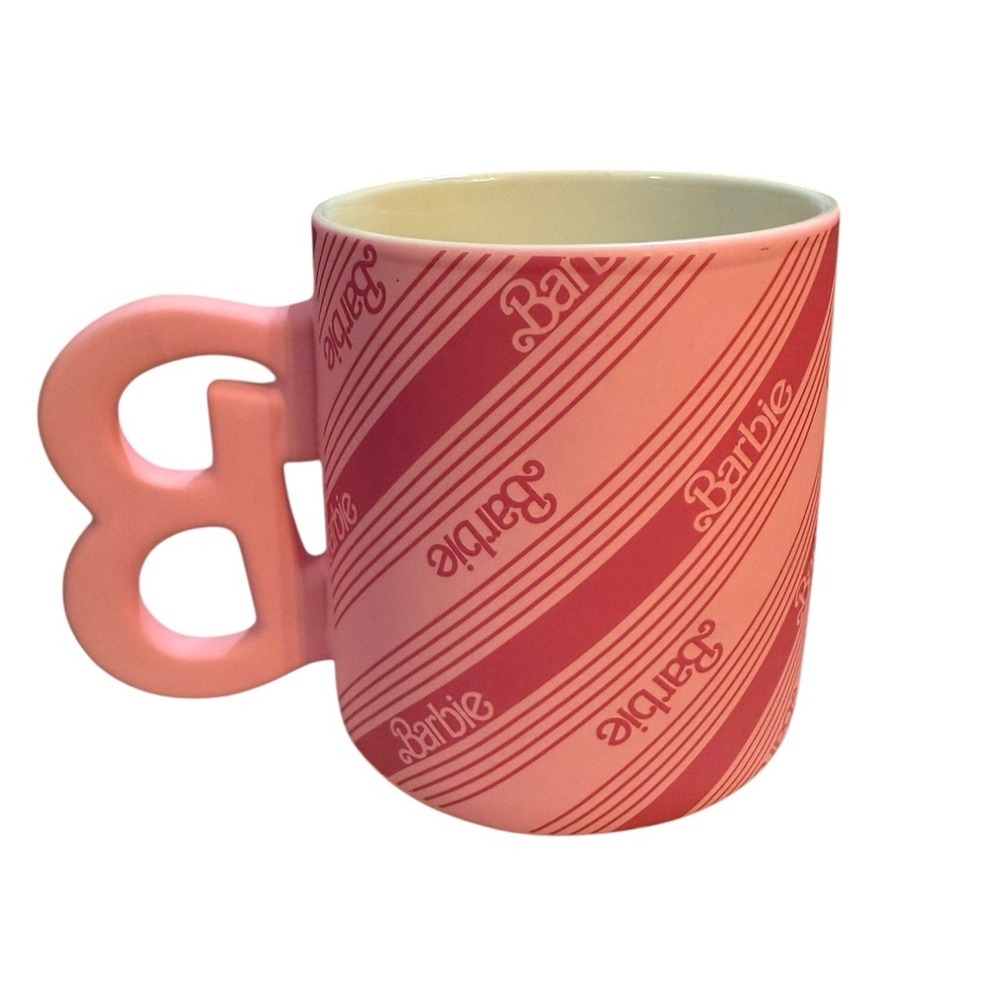 Barbie Pink Diagonal‎ Stripe Mug